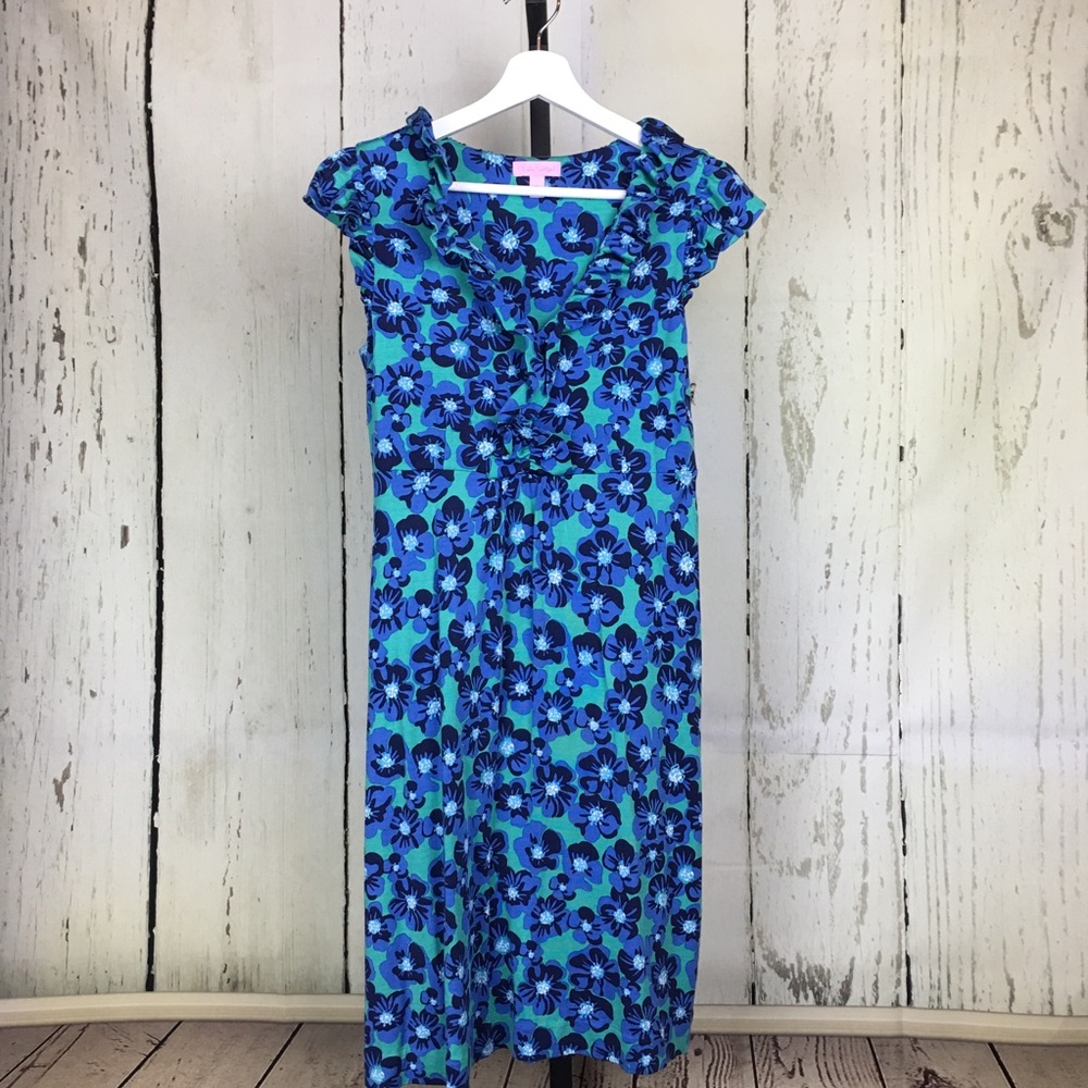 Lilly Pulitzer Clare Silk Jersey Dress Small